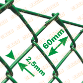 Kunststoffbeschichtete Maschenweite 100 cm, dr 2,5 mm Maschenweite 6 cm