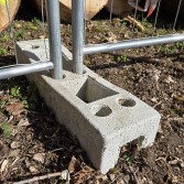 Betonsockel für Mobilzäune